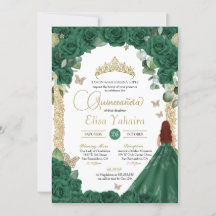 Quinceanera Birthday Emerald Green Rose