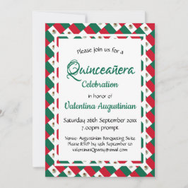 Quinceañera Birthday MEXICO Personalisiert Einladung