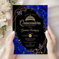 Quinceanera Black Royal Blue