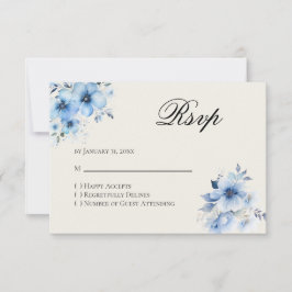 Quinceanera blaue Antwort-RSVP-Karte RSVP Karte