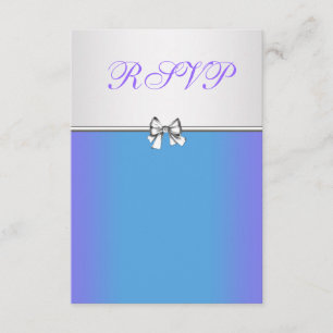 Quinceanera bleu pourpre et turquoise RSVP