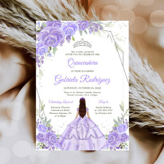 Quinceanera-Blumen-Einladung Einladung