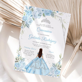 Quinceanera-Blumen-Einladung Einladung