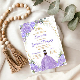 Quinceanera-Blumen-Einladung Einladung