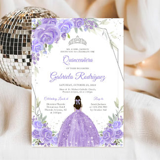 Quinceanera-Blumen-Einladung Einladung