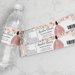 Quinceañera Blush Floral Prinzessin Sweet Birthday