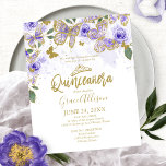 Quinceanera Butterfly Budget Einladung Bilingual<br><div class="desc">Ein skurriler lila und goldener Glitzer Schmetterlinge laden ein. Ideal für Schmetterlingstheater 15. Geburtstagsfeier. BITTE BEACHTEN SIE: Die Umschläge sind NICHT INKLUSIVE; passende Umschläge sind separat erhältlich. ANPASSUNG: Bitte senden Sie mir eine Nachricht durch den Chat, wenn Sie eine Anpassung, als Farbänderung benötigen. ÄNDERN DER BESTEHENDEN BESTELLUNG/VERSANDZEIT, ETC, wenden Sie...</div>