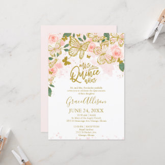 Quinceanera Butterfly Einladung Englisch schreiben