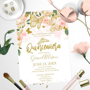 Quinceanera Butterfly Einladung Englisch schreiben