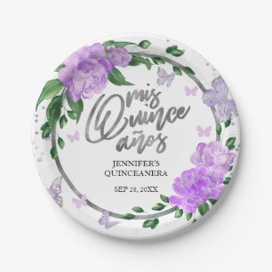 Quinceanera Butterflys Lavender Gown Pappteller