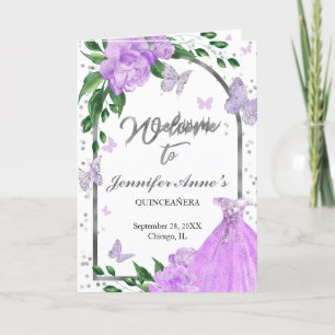 Quinceanera Butterflys Lavender Gown Programmes