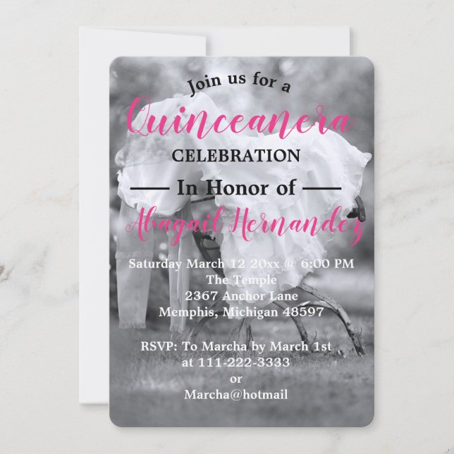 Quinceanera Celebration Feiertagskarte (Vorderseite)