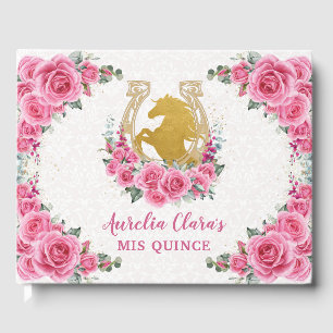 QUINCEAÑERA Charro Rosa Rosengarten Rosenblütenpri Gästebuch