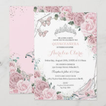Quinceañera Cinderella Prinzessin Staubig Rosa Blu