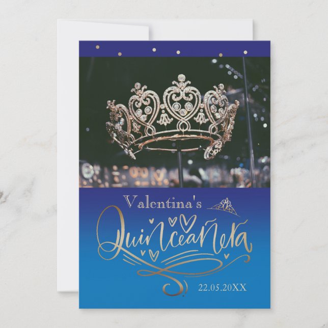 Quinceañera danke Karte Vorlage (Vorderseite)