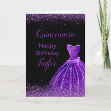 Quinceanera Dark Lila Dress Imitate Glitzer