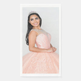 Quinceanera Dress Foto Zwei Farben Schriftart Serviette