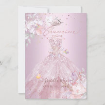 Quinceanera Dusty Rose Glitter-Kleid Sweet Peas