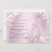 Quinceanera Dusty Rose Glitter-Kleid Sweet Peas