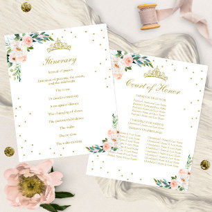 Quinceañera-Ehrenhof und Zeitplan-Itinerary