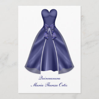 Quinceanera Einladung Elegante Blaue Stadt Einladu