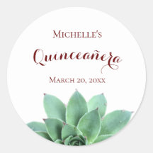 Quinceanera Elegant Botanisches Sukkulentes