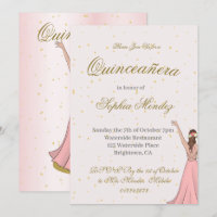 Quinceanera Elegante Rosa Gold