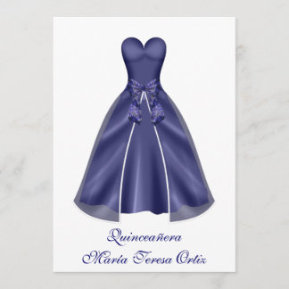 Quinceañera español Invitación vestido elegante Einladung