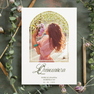 Quinceañera Fancy Arch Effekt Wisteria Blumen Einladung