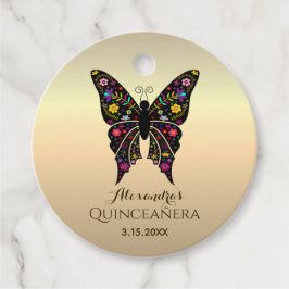 Quinceanera Farbenfrohe Schmetterlingsmühle Geschenkanhänger