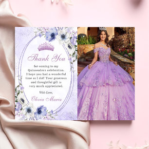 Quinceañera Floral Butterflie Tiara Carte de remer
