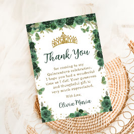 Quinceañera Floral Butterflie Tiara Dankeschön Kar Einladung