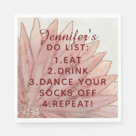 Quinceanera Floral Do List Napkins Serviette