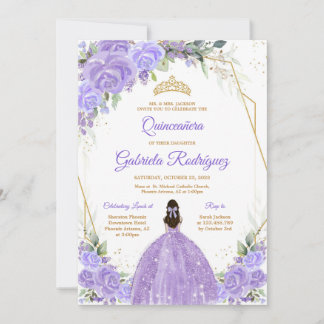 Quinceanera Floral Invitation Einladung