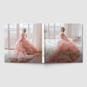 Quinceañera Front Back Fotos Modernes, trendiges S Gästebuch