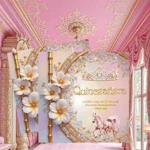 Quinceanera Geburtstag Rosa Flieder Diamant Gold P Einladung