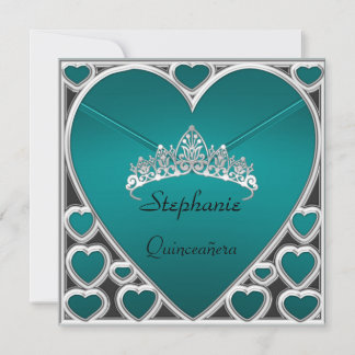 Quinceañera Geburtstagspartei Aquamarin Einladung