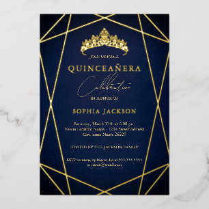 Quinceanera, gegossen folieneinladung