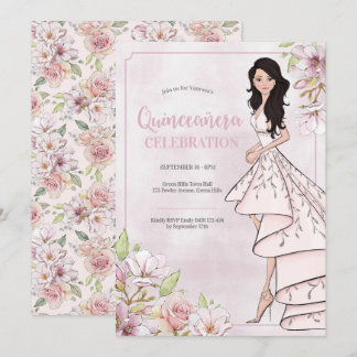 Quinceañera Glamour Girl 15. Geburtstag Einladung