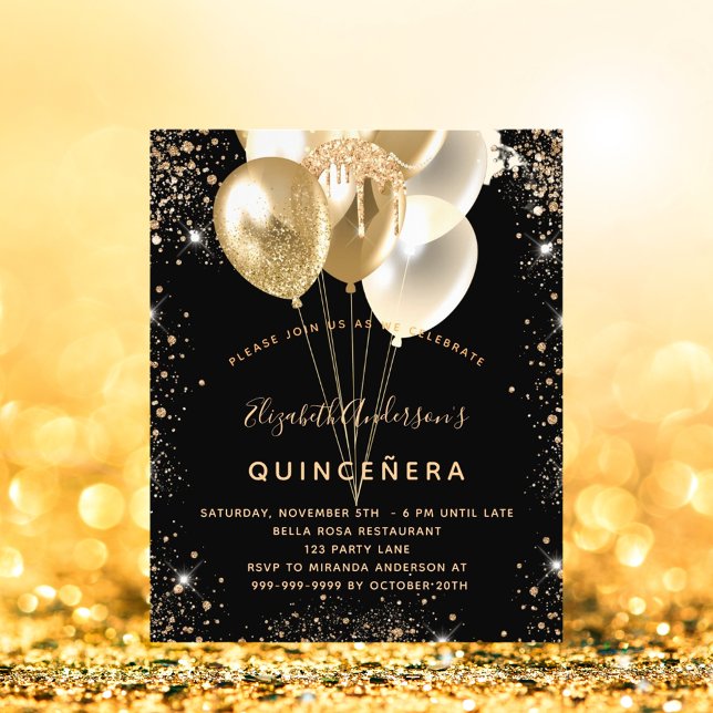 Quinceanera-Glitzer Flyer (Von Creator hochgeladen)