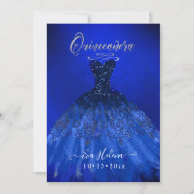 Quinceañera, Glitzerkleid, Elektrisch Blau
