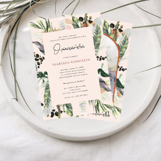 Quinceañera | Grünpflanzen & Terra Cotta Jungle Einladung