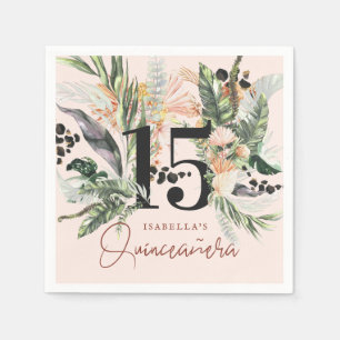 Quinceañera Grünpflanzen & Terra Cotta Jungle Serviette