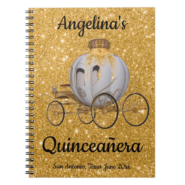Quinceanera Guest Book Fairy Tale Princess Notizblock (Vorderseite)