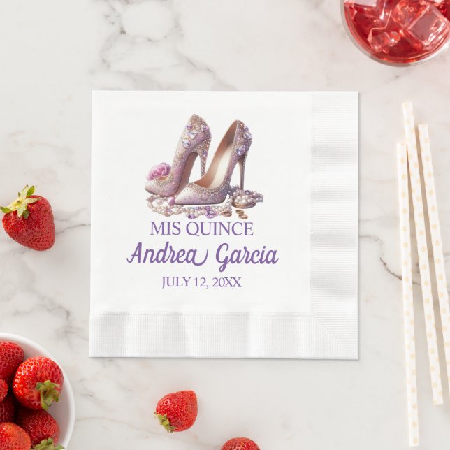 Quinceanera High Heels Serviette (Beispiel)