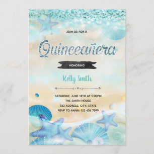 Quinceanera im Rahmen der Einladung zum Meer
