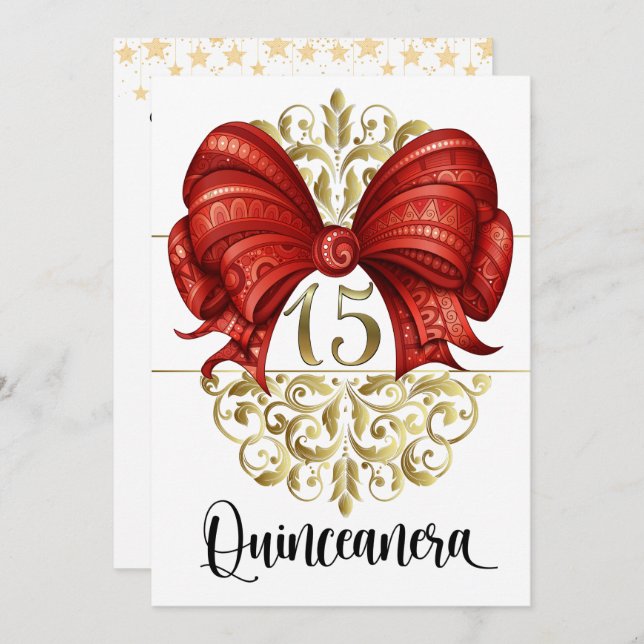 Quinceanera Invitation (Devant / Derrière)
