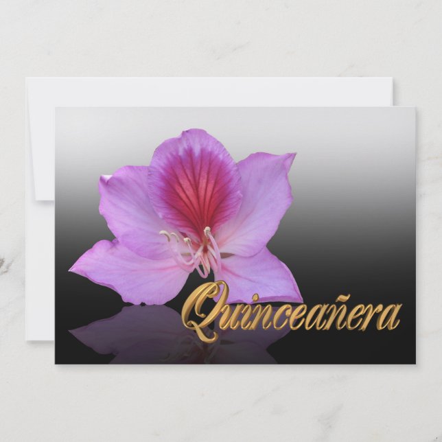 Quinceanera invitation 15e Anniversaire élégant (Devant)
