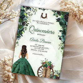 Quinceañera invitation card featuring a girl einladung