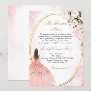Quinceanera invitation en espagnol